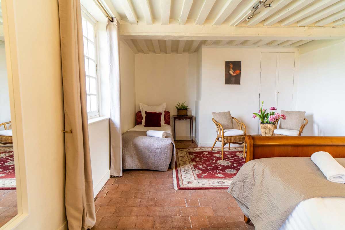 Chambre, au Cottage du Manoir d'Argentel