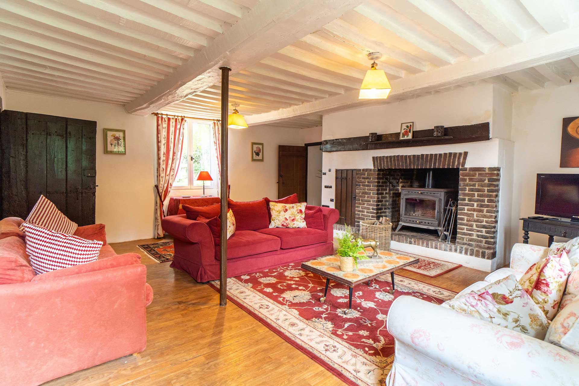 Le salon du Cottage du Manoir d'Argentel